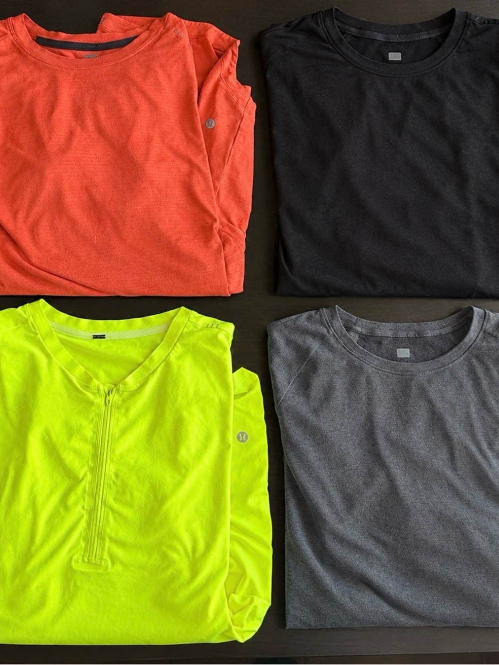 Lot of 4 Lululemon Men’s Shirt Large Short Sleeve Metal Vent & Live in Practice